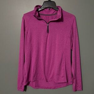 Danskin Women's Magenta Quarter-Zip Sweatshirt